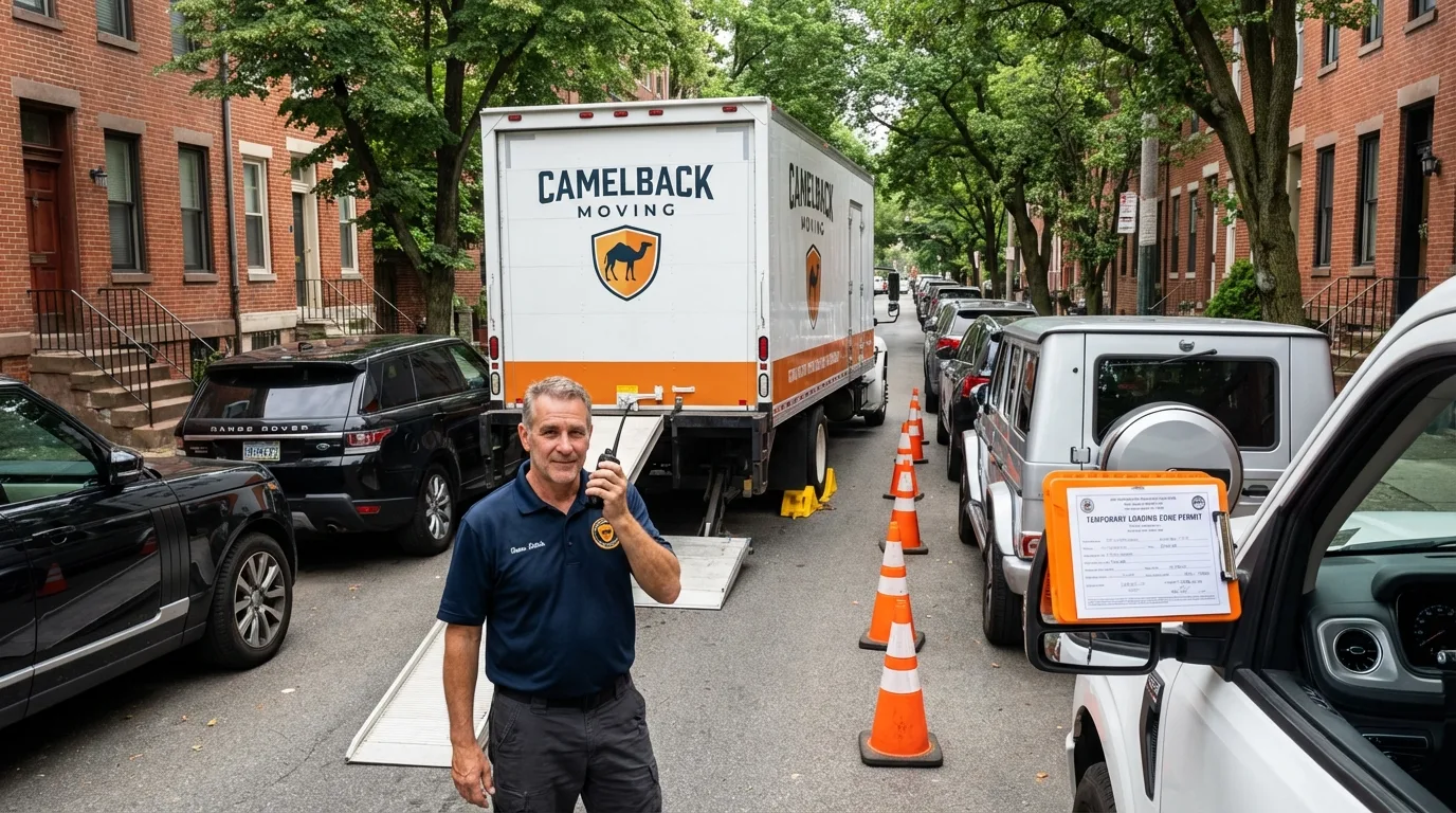 City street loading permit setup in Richfield Springs, NY
